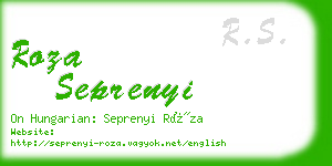 roza seprenyi business card
